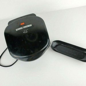 George Foreman GR10B 2-Serving Classic Plate Electric Grill Black Dorm Apartment